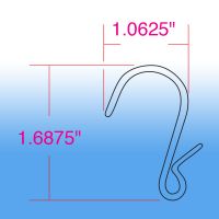 Walmart® Approved S-Hooks for Walmart Impulse Display Strips, SH-75