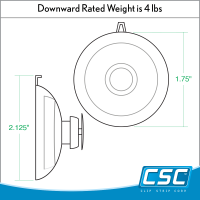 Clip Strip Corp.'s Super Sucker Suction Cup with Tack , 7000T. In stock and ready to ship.