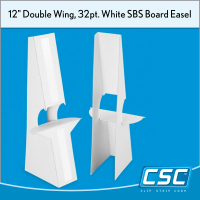 12", Double Wing, Self Stick Cardboard Easel, BEB-1238W
