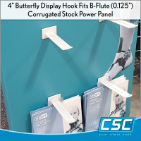 Butterfly Power Panel Display Hooks, 4 Inches Long, BFH-324