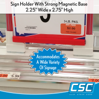 White Magnetic Boot System for gondola signage, Item# BSM-8507, by Clip Strip Corp. The leader in POP and POS merchandisers