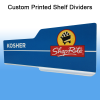 Clip Strip Corp. Shelf Dividers - Custom Printed PVC