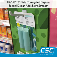 corrugated display hooks 4", CP-4, by Clip Strip Corp.