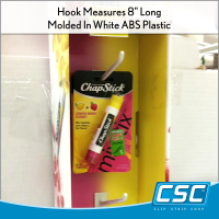 Clip Strip Corp. 8" Corrugated Power Panel Display Hooks - Plastic, CP-8, in stock and ready to ship