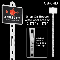 Clip Strip® Merchandising Strip, w/ Tape and Header, CS-6HD