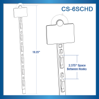 Clip Strip® Merchandising Strip, with Suction Cups and Header, CS-6SCHD