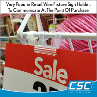eg-10, flush sign holder for wire displays and wire baskets, by CSC