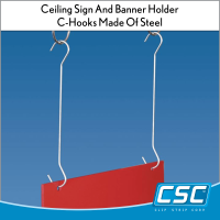 12" Double C Ceiling and sign holder Hooks, DBC-12
