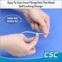 zip tie fastener for clip strips, and many other uses, ECT-11