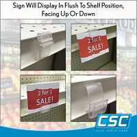 flush mount price channel sign holder, facing up or down, EG-14