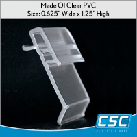 flat to shelf edge sign holder, clear pvc, eg-14