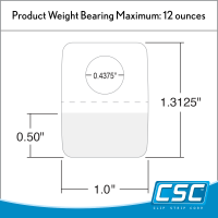 Clip Strip® Round Hole Hang Tab, ETR-14