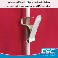 Metal Merchandising Strip, with tempered steel clip, 12 Hooks, MS-32