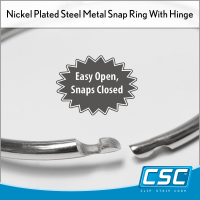 Clip Strip Corp. the leader in 1.5" Metal Hinged Snap Split Ring - Bulk, MSR-150