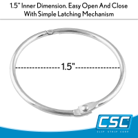Clip Strip Corp. metal hinged snap rings, 1.5" diameter, MSR-150