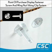 viking clip, 1" clear fastener, NC-1CL