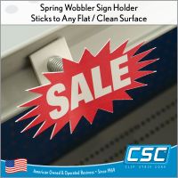 wobbler sign holder with spring, 2401, by Clip Strip Corp.