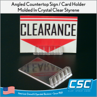 angled small sign holder, ACH-2, in stock and ready to ship