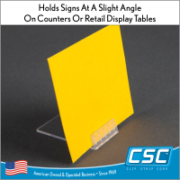 Inexpensive, Angled Countertop Sign/Card Holder, ACH-2, by Clip Strip Corp.