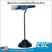 Weighted Base Black Grip-Tite™ Sign Holder, 6.5" Tall, CHS-6, by Clip Strip Corp.