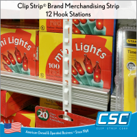 clip strip merchandising strip original patent style, CS-12NT
