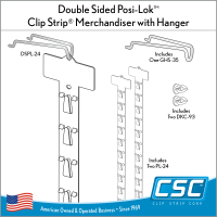 Clip Strip Corp.'s Double sided plastic clip strip, DSPL-24