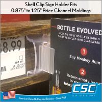 Sign Holder for Wood Price Channel, Can be Used Over and Over and Over AgainEG-15, by Clip Strip®
