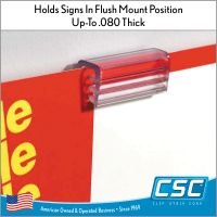 mini gripper sign holder, 1" wide, EG-17-1, by Clip Strip Corp.