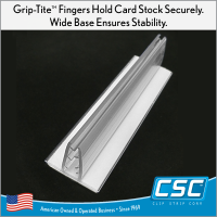 Point-of-Purchase, wide base gripper sign holder, EG-26-6, by Clip strip Corp.