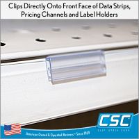 Clip Strip Corp's Easy to Mount Data Channel Sign Holder in Flush Position - Grip Tite | Clip Strip, EG-55