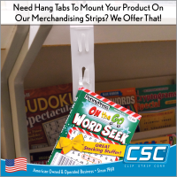 Clip Strip affordable and easy to hang anywhere, version with tape with 12 hooks,  ES-12