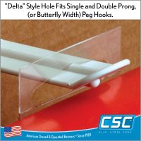 Hang Tabs - Clear Plastic Adhesive | Clip Strip, ETP-10