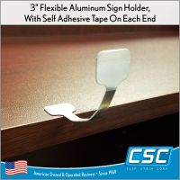 Removable 3" Flexible Aluminum Sign Holder, FAS-312-3, in stock and ready to ship