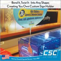 Multi Surface 6" Flexible Aluminum Sign Holder, FAS-312-6, by Clip Strip Corp.