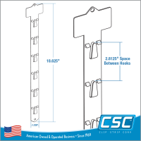 Posi-Lok 18.625" - Hook Strip Retail Display | Impulse Strips, PL-6