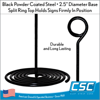 5" Tall Spiral Base Countertop Signage Holder, Black, SPC-575, by Clip Strip Corp.