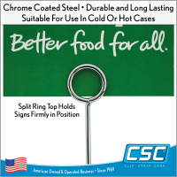 Clip Strip Corp.'s Spiral Base Sign Holder, Chrome, 6" Stem, SPC-675C