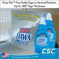 Holds Sign in Flag Position, Under Shelf Spring-Mount Grip-Tite™ Sign Holder, with Hinge, USSM-11, in stock and ready to ship!