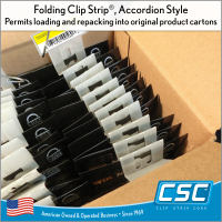 Econo Strip™ Folding version, w/ Header, 12 Hooks, 25" Long, WMS-FS-30