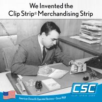 Clip Strip Corp. We invented the Clip Strip Merchandiser