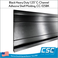 Black 1.25" C-Channel, CC-125BK