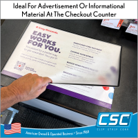 Magnetic Counter Mat with Window. Available in 5 standard sizes. MCM-100