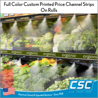 Full Color Custom Printed Price Channel Strip, CPPCS-ROLL