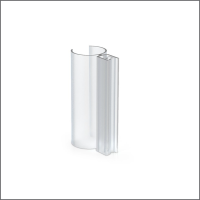 Clear Plastic Tubing Sign Holder w/ Gripper Teeth – Snap-On Clip for 1" Diameter Tube x 3" Long, Comes in a Set of 2, CPSH-GT-13
