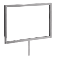 Chrome Finish Sign Holder with 3" Welded Swedge Stem, DCSH-117