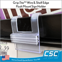 Grip-Tite™ Wire & Shelf Edge Flush Sign Holder, in stock and ready for same day shipping, EG-10