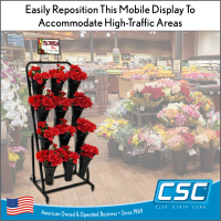 Mobile Floral Display Cart – Perfect for Supermarkets, C-Stores, & Florists, MFDC-246920
