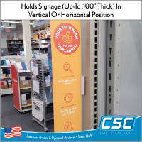 Magnetic Sign Holder,Grip-Tite™ Standard Duty Flexible, 1" Wide x 3" High x 0.875" Deep, MGS-20-3SD, by Clip Strip Corp.