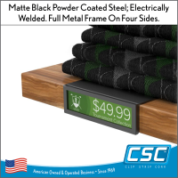 matte black, sherlf edge premium sign channel, mst-tp72