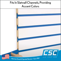 CPPCS-ROLL, Slatwall channels to add a color accent each slat wall channel, By Clip Strip®